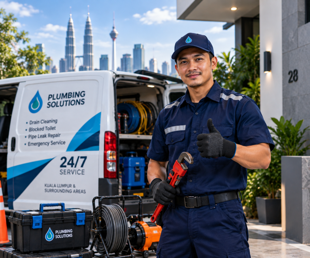 Professional plumber available for plumbing services in Kuala Lumpur