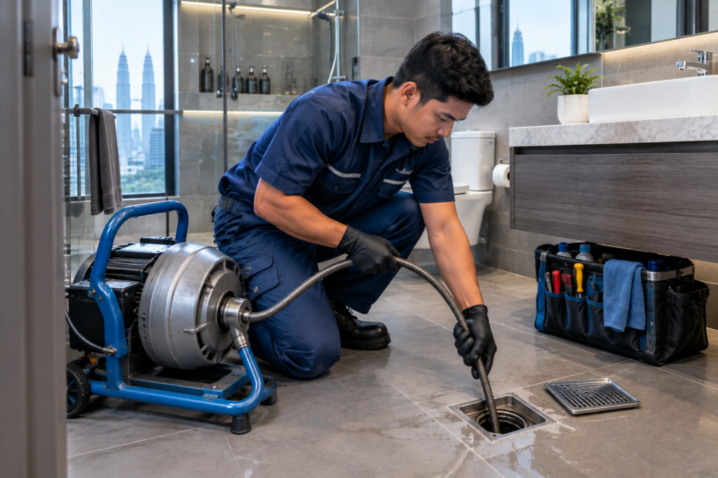 Professional drain cleaning service in Kuala Lumpur