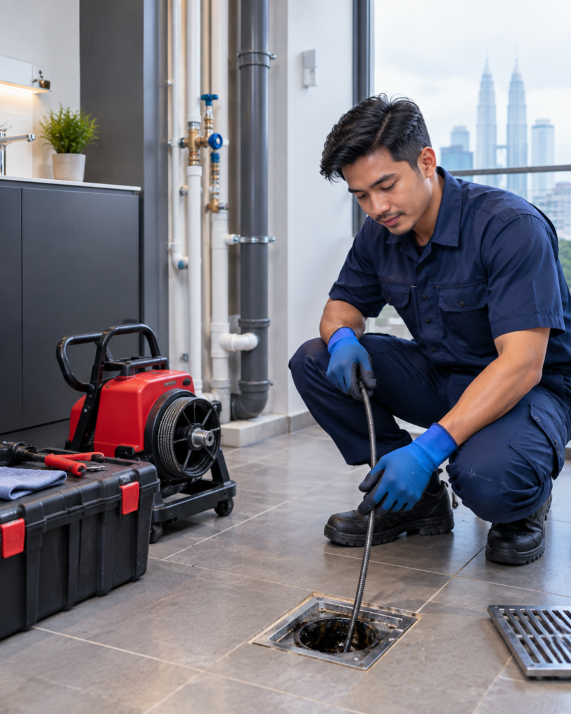 Professional drain cleaning service in Kuala Lumpur