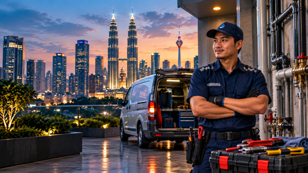 Professional plumber ready to provide plumbing services in Kuala Lumpur