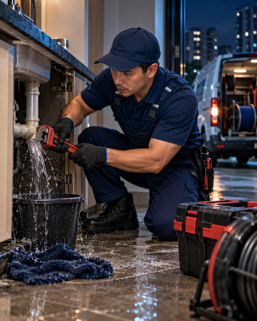 Emergency plumber providing professional plumbing service in Kuala Lumpur