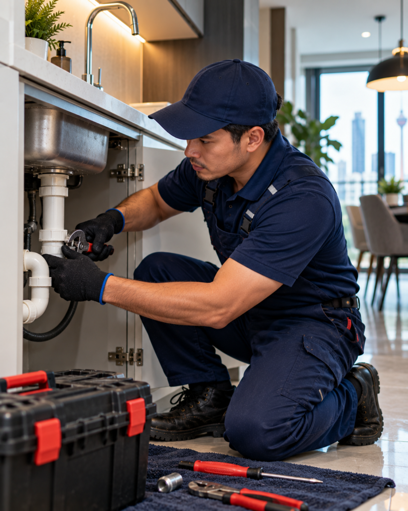 Professional plumber providing reliable plumbing service in Kuala Lumpur