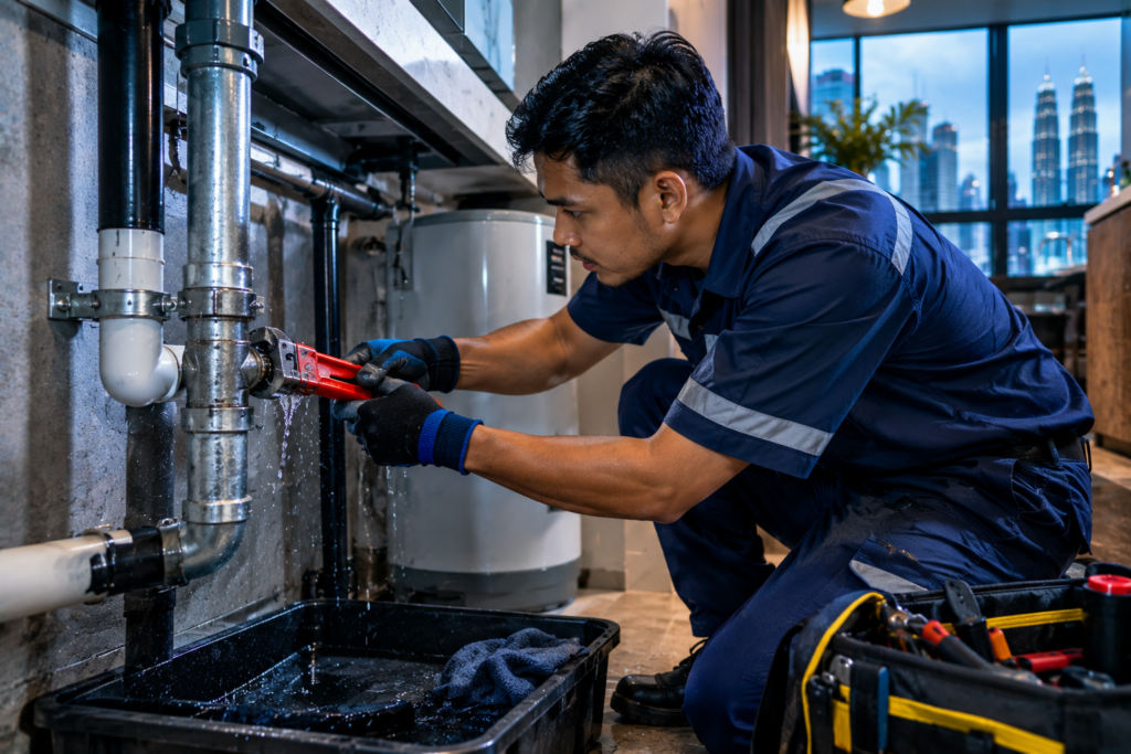 Professional pipe leak repair service in Kuala Lumpur